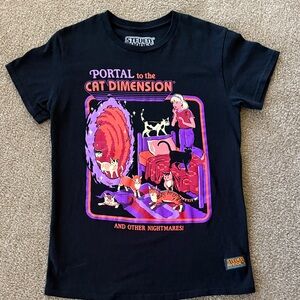 "Portal to the Cat Dimension" Short Sleeve Tee - Black